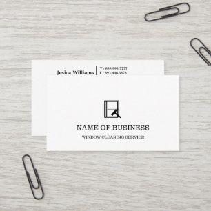 Professioneller Logo-Fensterreinigungsservice Visitenkarte