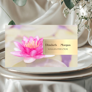 Professioneller Lotus Yoga Bokeh Gold Visitenkarte
