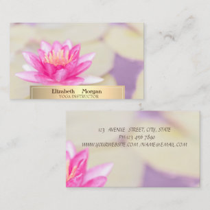 Professioneller Lotus Yoga Bokeh Visitenkarte
