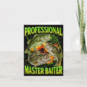 Professioneller Meister-Köder lustiger Angler-Meme Karte
