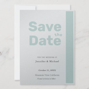 Professioneller Minimalist Einfach Moderne Blau Si Save The Date