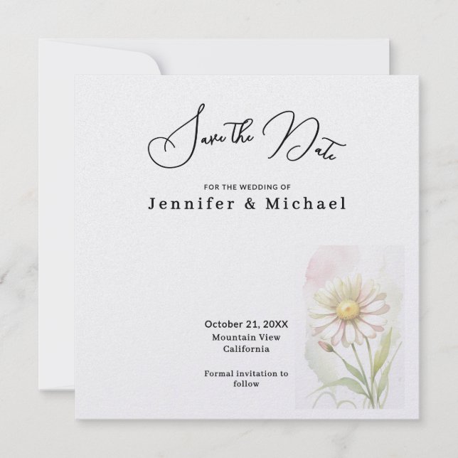 Professioneller Minimalist Modern Schlicht Einfach Save The Date (Vorderseite)