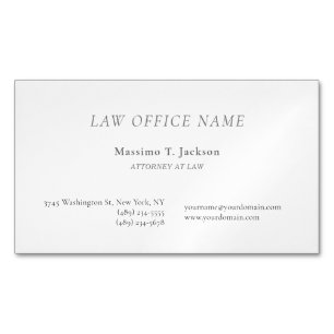 Professioneller minimalistischer Anwalt Rechtsanwa Magnetische Visitenkarte
