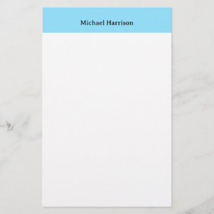 Professioneller minimalistischer klassischer blaue briefpapier