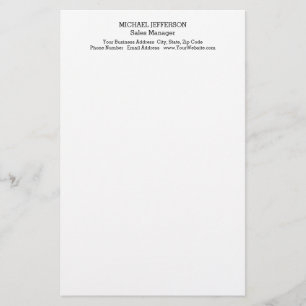 Professioneller minimalistischer klassischer Stil Briefpapier