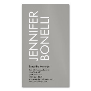 Professioneller minimalistischer moderner fetter T Magnetische Visitenkarte