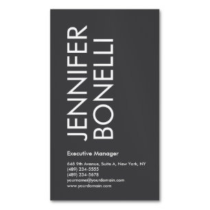 Professioneller minimalistischer moderner fetter T Magnetische Visitenkarte