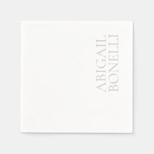 Professioneller minimalistischer, moderner, grauer serviette