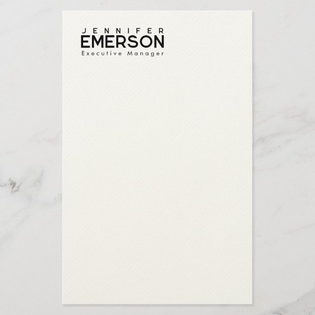 Professioneller minimalistischer moderner Plain-St Briefpapier (Vorderseite)