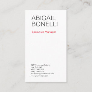 Professioneller minimalistischer moderner Plain Visitenkarte
