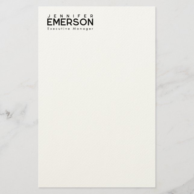 Professioneller minimalistischer moderner schlicht briefpapier (Vorderseite)