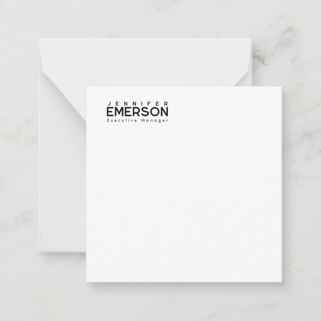 Professioneller minimalistischer moderner schlicht mitteilungskarte (Vorderseite)