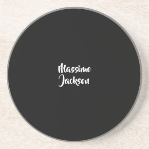 Professioneller minimalistischer Name mit persönli Getränkeuntersetzer