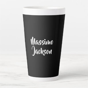 Professioneller minimalistischer Name mit persönli Milchtasse
