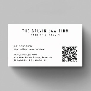 Professioneller Mitarbeiter eines QR-Code-Unterneh Visitenkarte