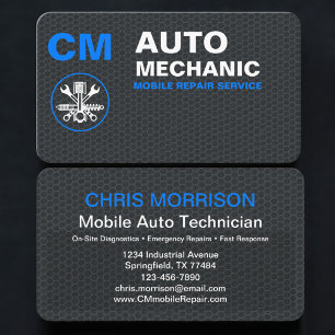 Professioneller mobiler Automechaniker Visitenkarte