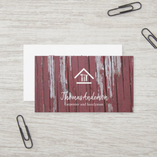 Professioneller moderner Hausreparatur-Handwerker  Visitenkarte