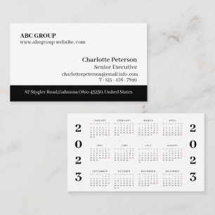 Professioneller moderner Kalender 2023 Visitenkarte