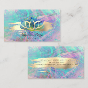 Professioneller Moderner Lotus Gold Pinselstrich O Visitenkarte