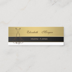 Professioneller moderner Luxus Elegant Golden Dres Mini Visitenkarte
