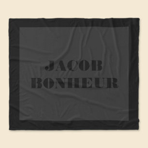 Professioneller moderner Name Dunkelgrau & Schwa Fleecedecke