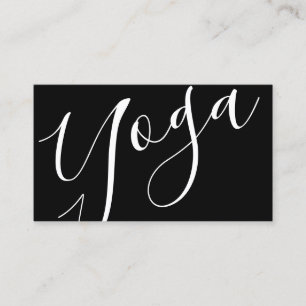 Professioneller moderner schwarzer Yoga-Instructor Visitenkarte