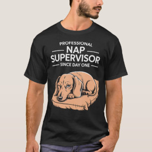 Professioneller Nickerchen-Aufseher Dachshund-Kiss T-Shirt