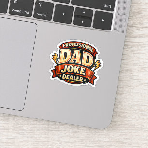 Professioneller Papa-Witz-Händler Lustiger Vaterta Aufkleber