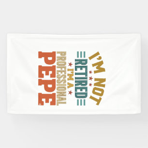 Professioneller Pepe Ruhestand Vintage-Typografie- Banner