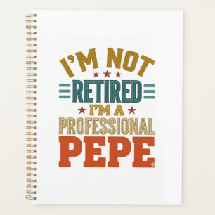 Professioneller Pepe Ruhestand Vintage-Typografie- Planer