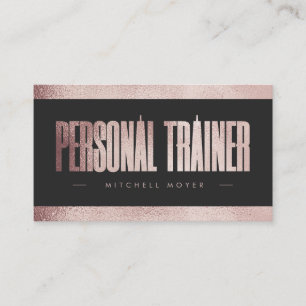 Professioneller persönlicher Trainer Rose Gold Visitenkarte