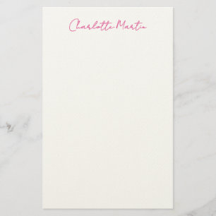 Professioneller Pink Weiß Manager Berater Chef Briefpapier