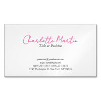 Professioneller Pink Weiß Manager Berater Chef