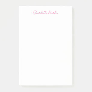 Professioneller Pink Weiß Manager Berater Chef Post-it Klebezettel