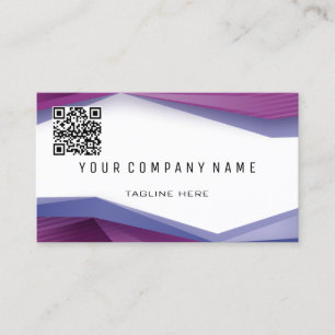 Professioneller QR-Code BOLD Pflaume Geometrische  Visitenkarte