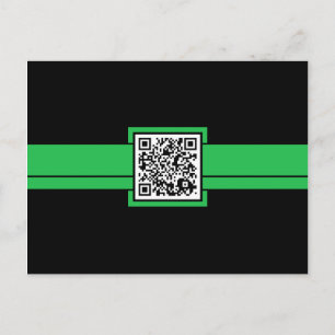 professioneller QR-Code : grüne Schleife Postkarte