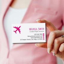 Professioneller QR-Code Rosa Fluglehrer Flugzeug