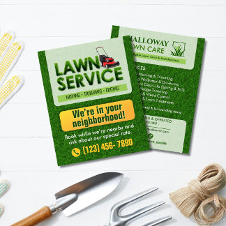 Professioneller Rasenpflege-Service-Flyer Flyer