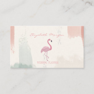 Professioneller Rosa Flamingo, Wasserfarben-Pinsel Visitenkarte