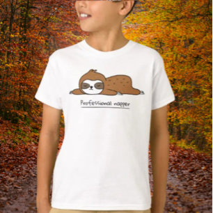 Professioneller Schläfer Faultier Süßes Kinder T-S T-Shirt