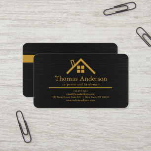 Professioneller Schwarzgold-Immobilienmakler Holz Visitenkarte