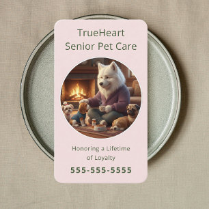 Professioneller Senior-Hundesitter Senior-Tierpfle Visitenkarte