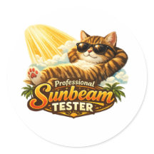 Professioneller Sonnenstrahl-Tester-Katzen-Aufkleb