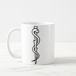Professioneller Stab des Asklepios Medizinisch Kaffeetasse
