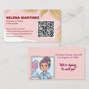 Professioneller Stylist und Friseur Visitenkarte