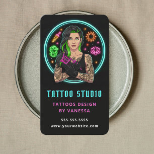 Professioneller Tätowierer Tattoo-Studio Kreativ Visitenkarte