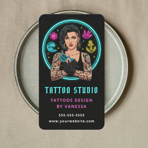 Professioneller Tätowierer Tattooist Branding Visitenkarte