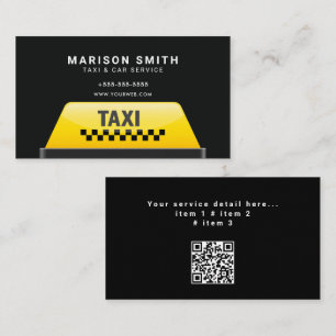 Professioneller Taxi-Service  Visitenkarte