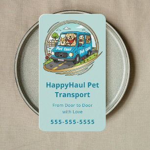 Professioneller Tiertransport Pet-Taxi Chauffeur Visitenkarte