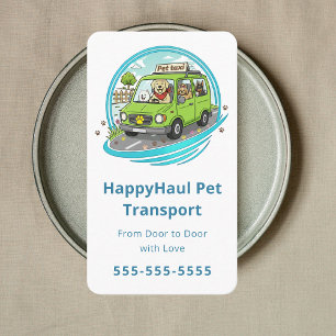 Professioneller Tiertransportservice Pet Taxi Visitenkarte